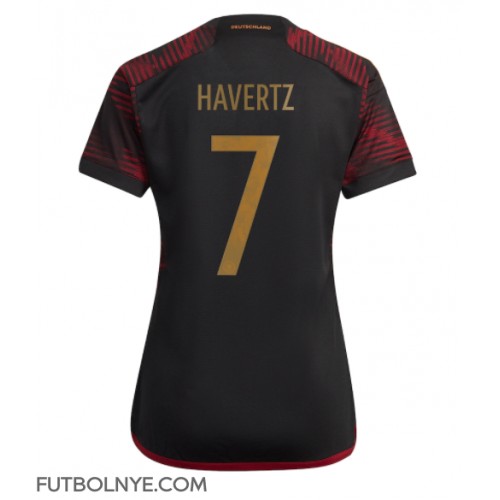 Camiseta Alemania Kai Havertz #7 Visitante Equipación para mujer Mundial 2022 manga corta